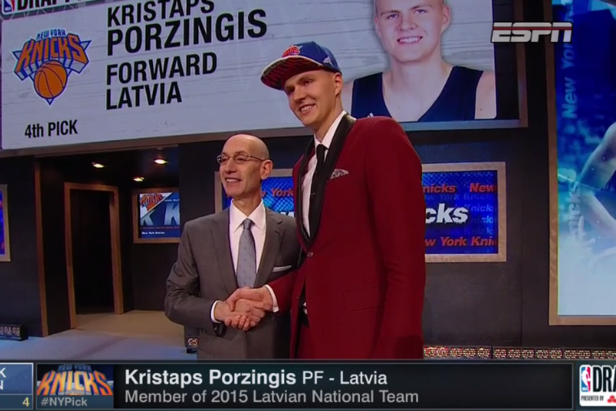 Kristaps Porzingis selected high in NBA Draft