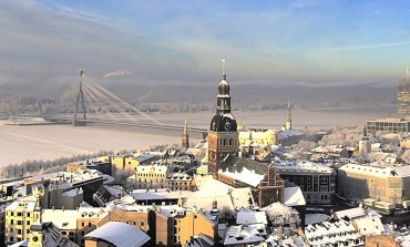 Riga gets covered in beautiful snow