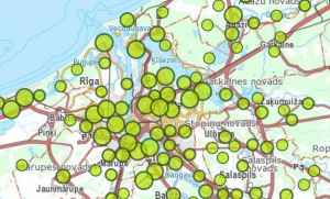 Map of the Big Cleanup sites in Riga