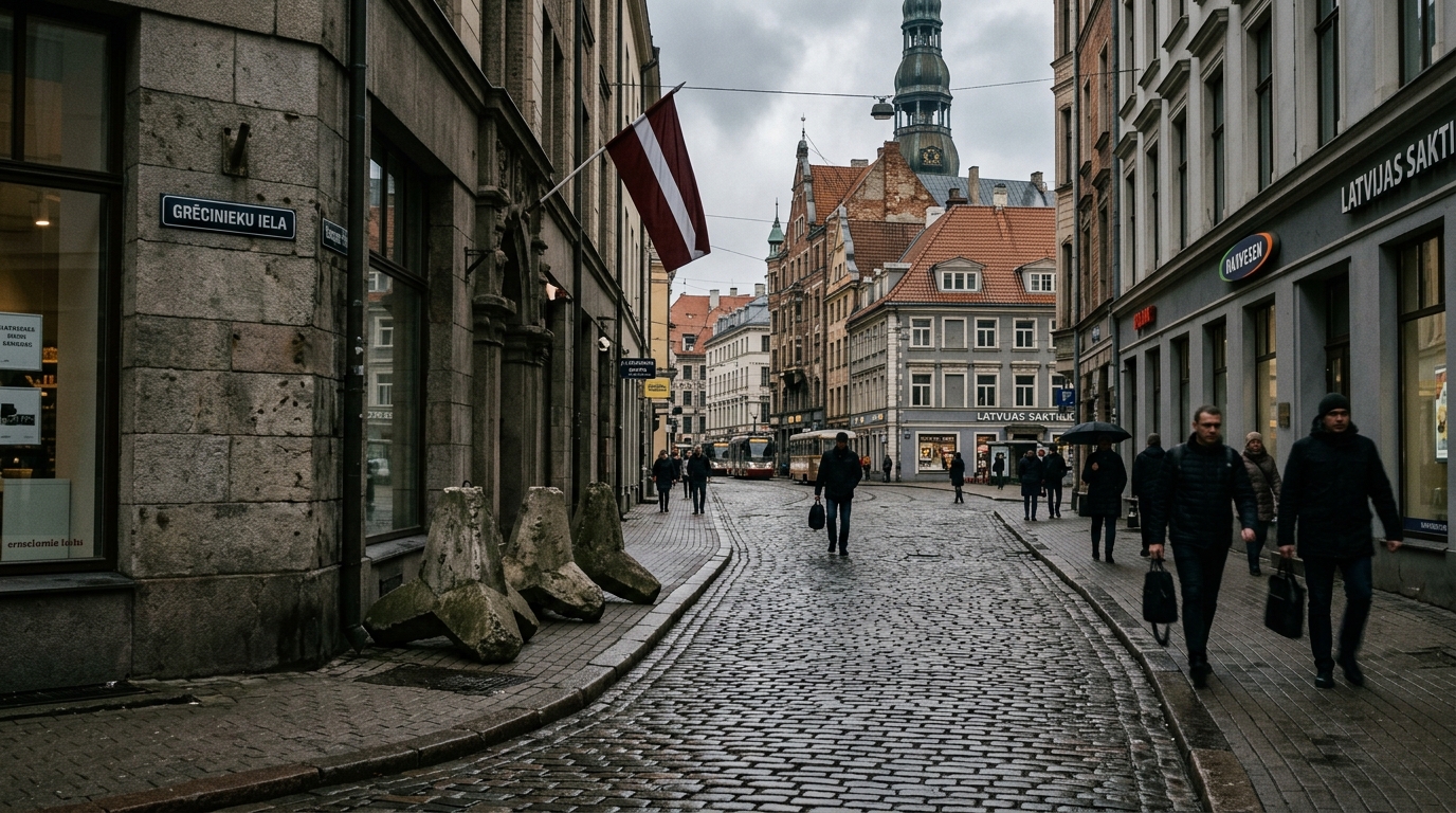 Latvia Boosts Riga’s Defenses With Barriers and Drills